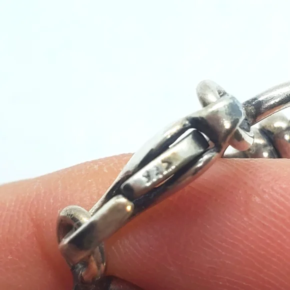 Bracelet 8"inch Elegant Sterling Silver and Gold . - Picture 4 of 5